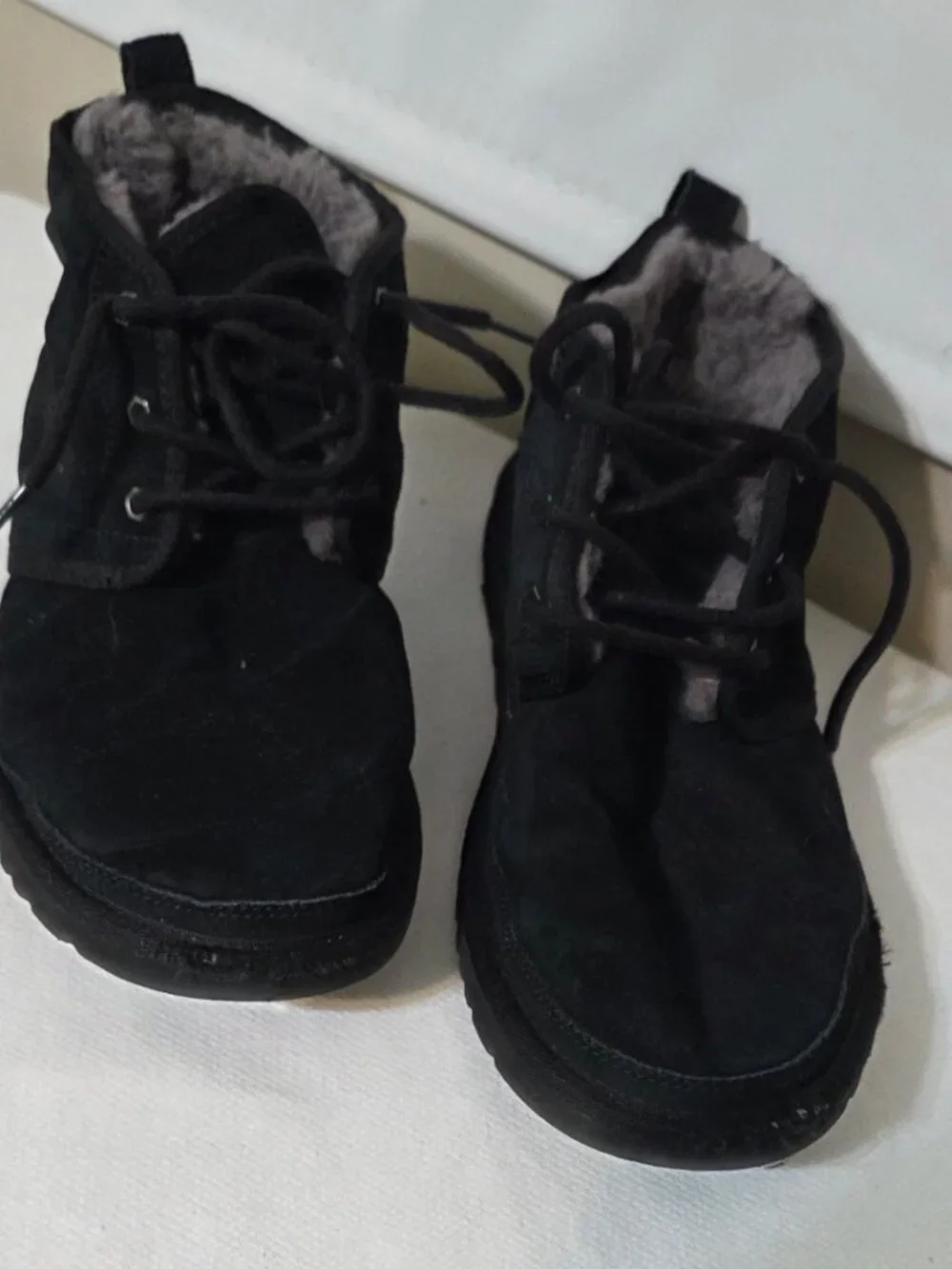 UGG Men's Black Suede Boots with Warm Lining SIZE 11